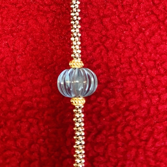 LAGOS 18K Gold Caviar Forever Sky BL TPZ Bracelet - Picture 2 of 8